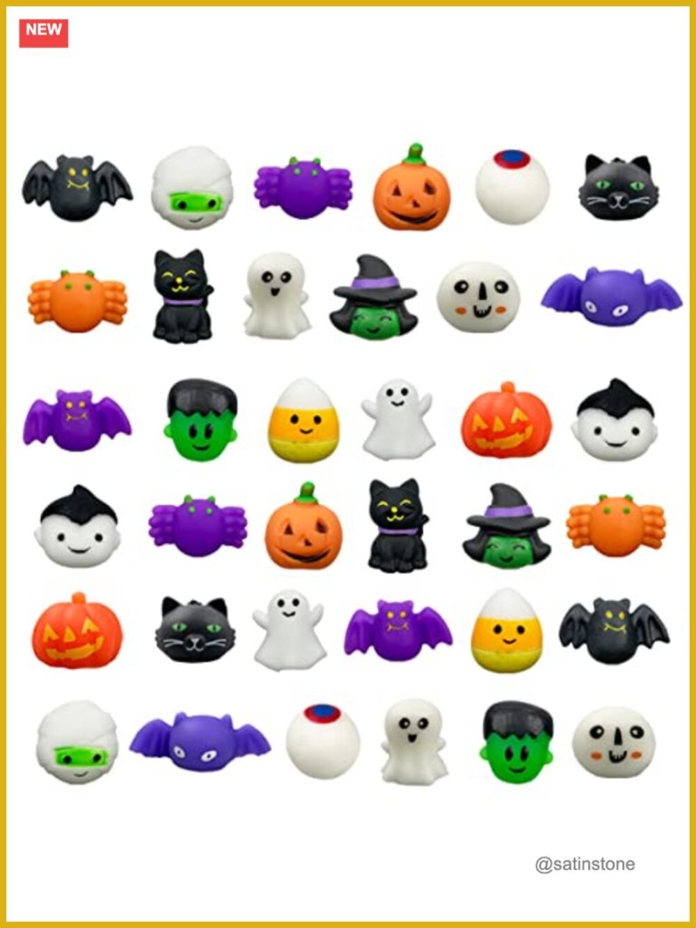 36 PCS Halloween Mochi Squishy Toys Party Favors for Kids Boys Girls Treat Bags
